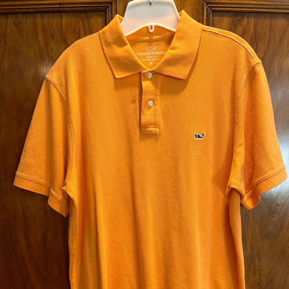 Vineyard Vines orange polo. Good condition. Great for football games!